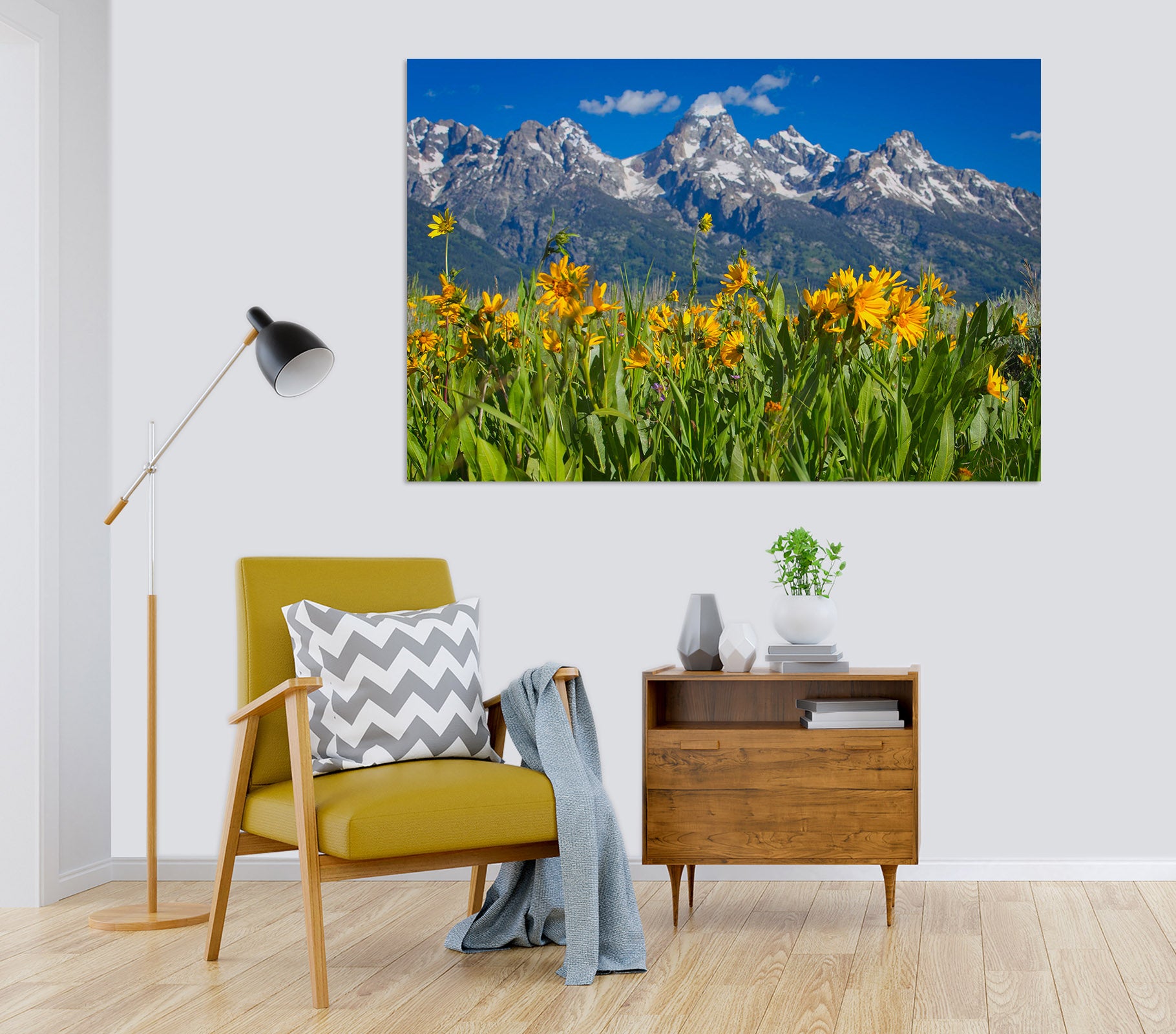 3D Mountain Wildflowers 020 Kathy Barefield Wall Sticker