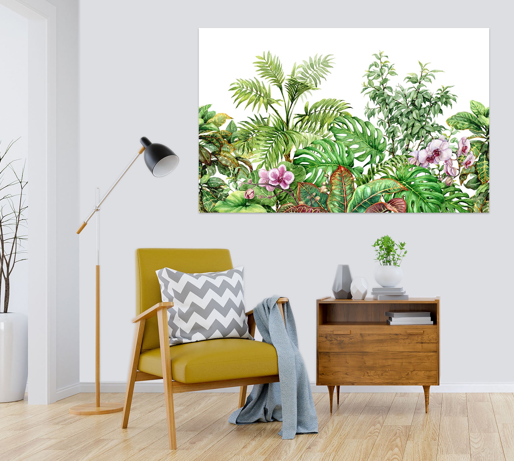 3D Leaves Growing 1095 Wall Sticker