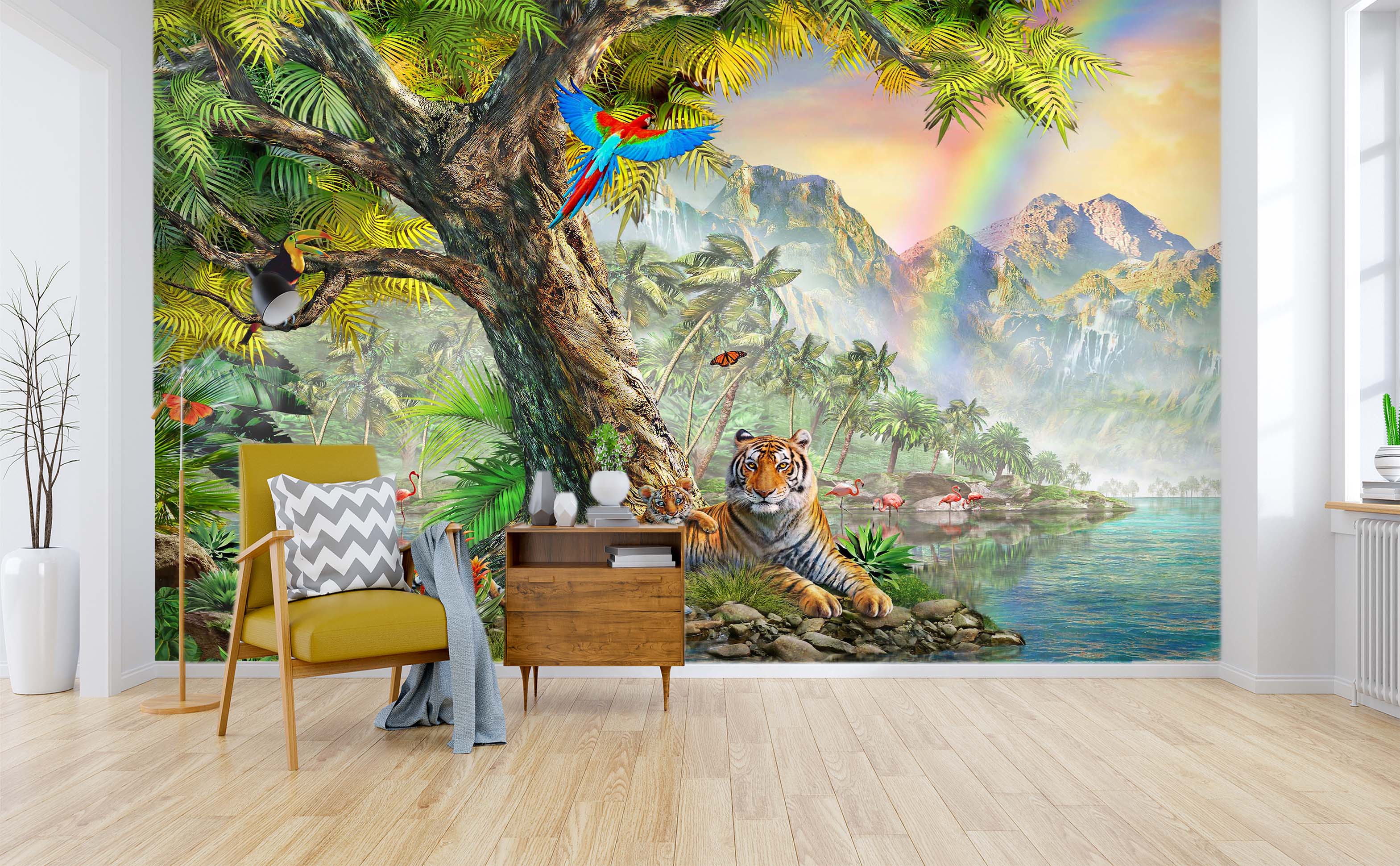 3D Rainbow Canyon 1414 Adrian Chesterman Wall Mural Wall Murals