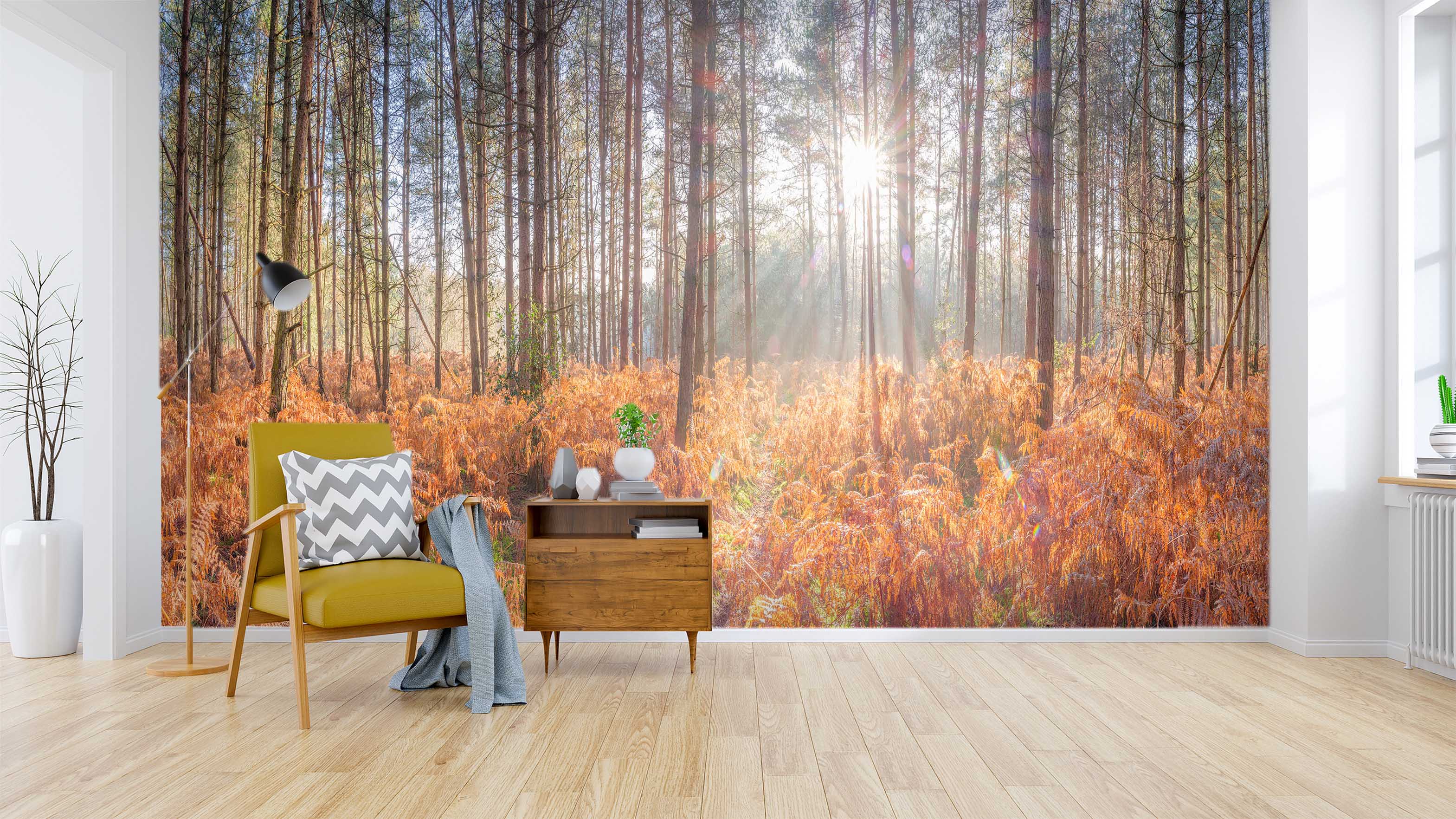 3D Leaves Sunshine 6154 Assaf Frank Wall Mural Wall Murals