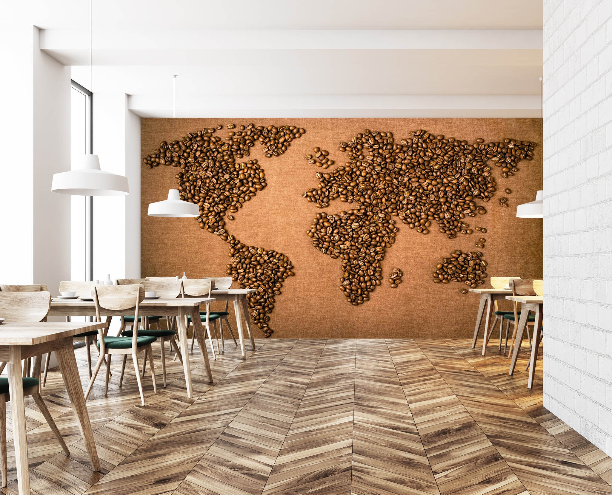 3D Carving Art 2042 World Map Wall Murals