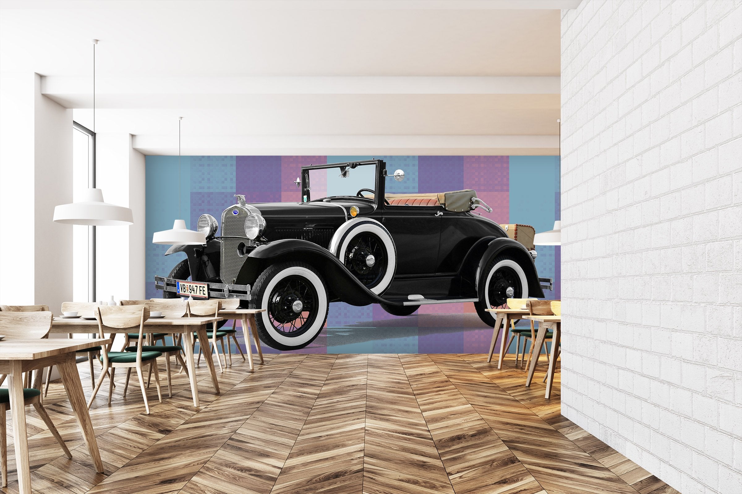 3D Ford 985 Vehicle Wall Murals Wallpaper AJ Wallpaper 2 