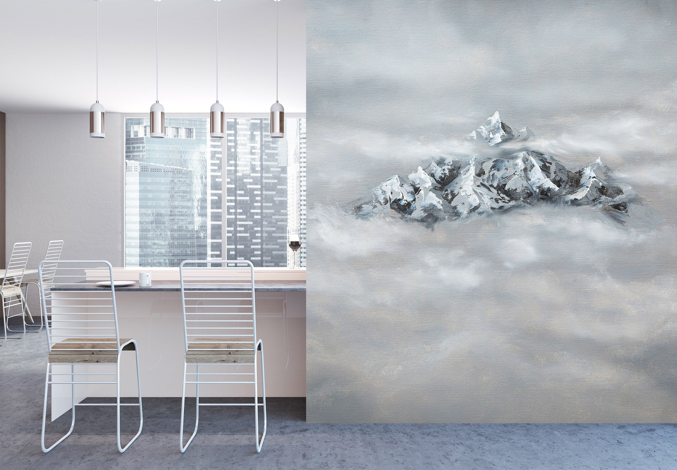 3D Fog Mountain Peak 1849 Marina Zotova Wall Mural Wall Murals