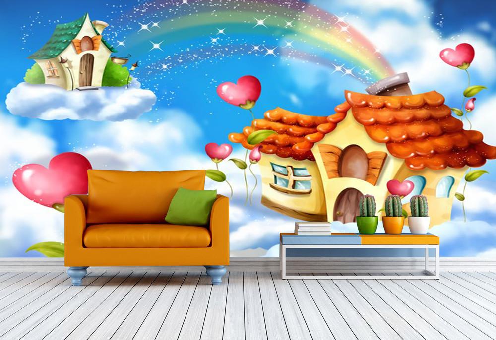 Rainbow Houses Wallpaper AJ Wallpaper 