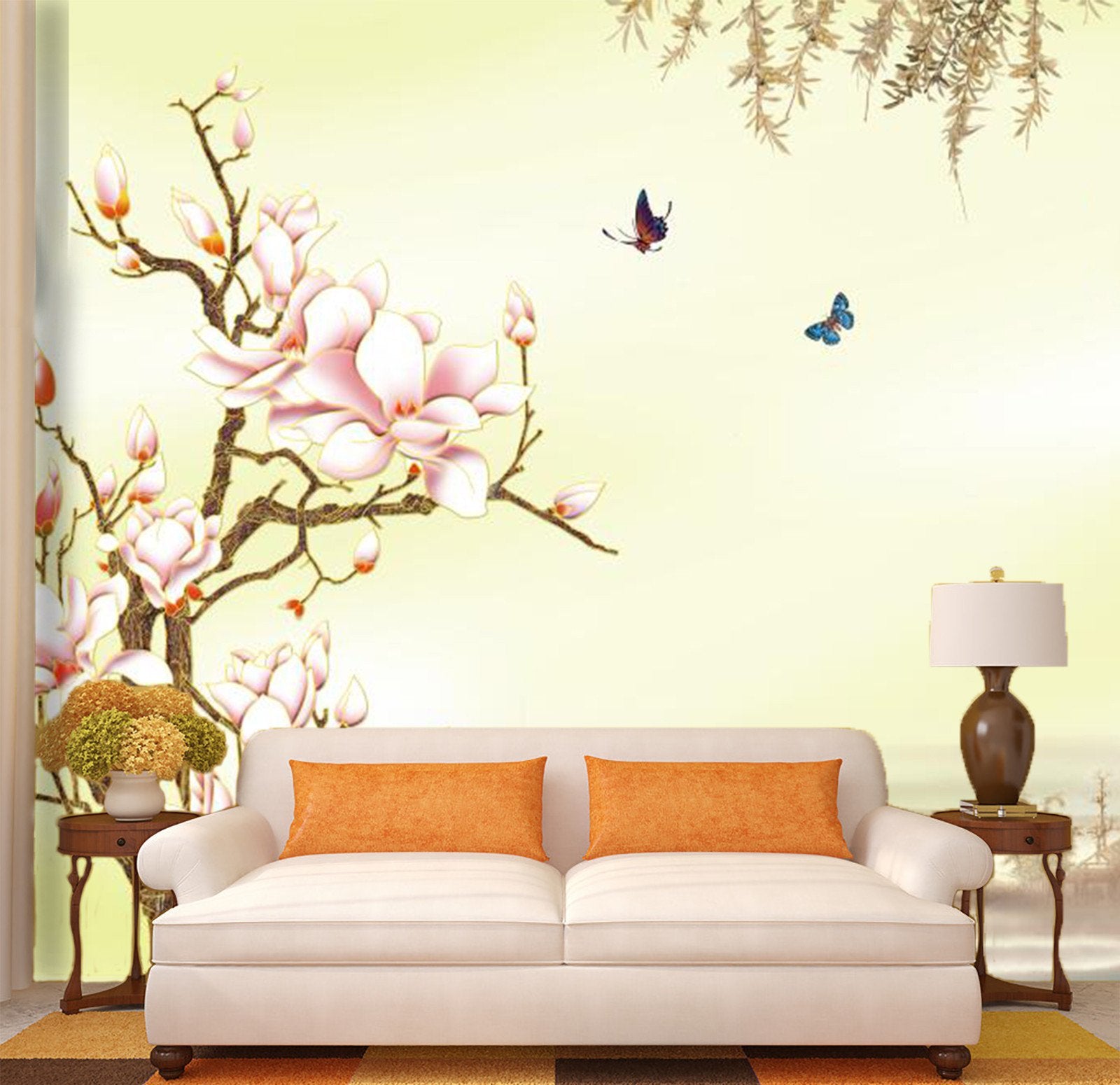 Peach Flower On Branch 6222 Wallpaper AJ Wallpaper 1 