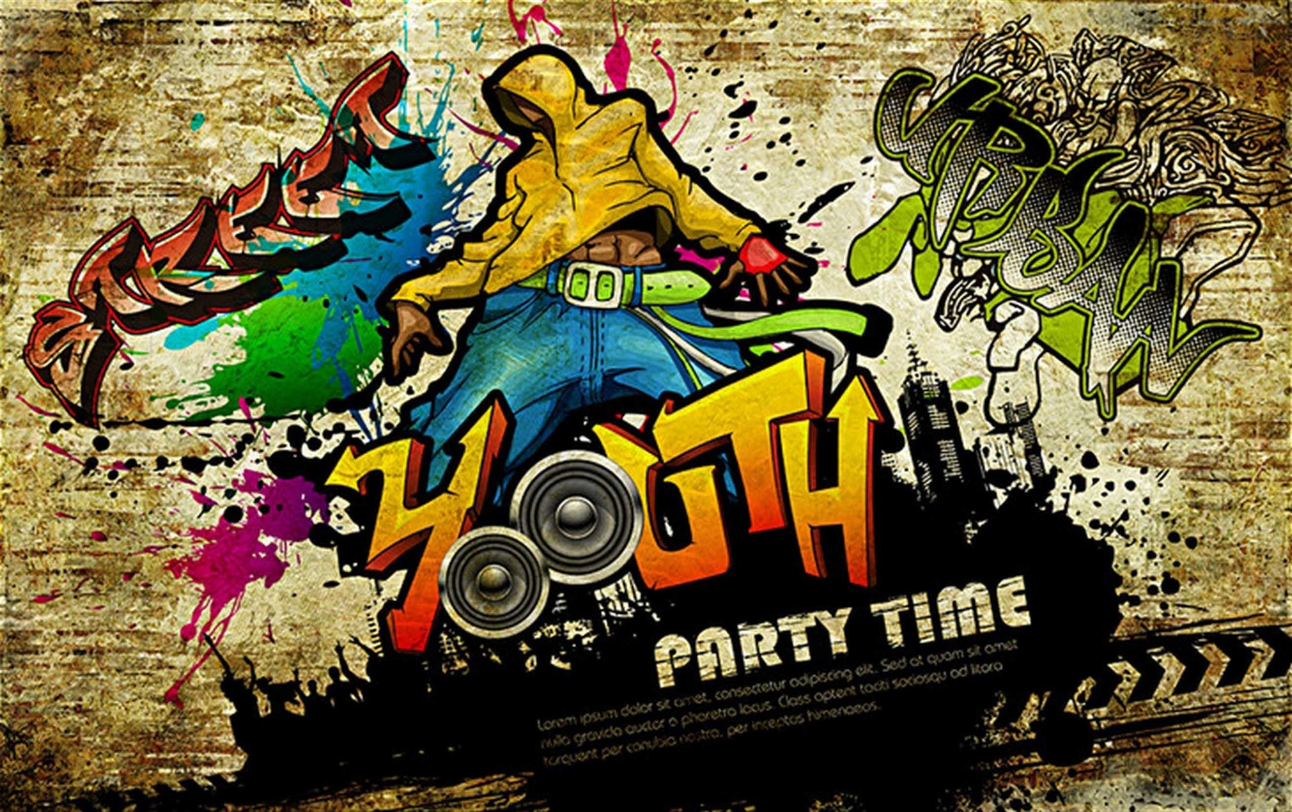 3D Graffiti Youth 66 Garage Door Mural Wallpaper AJ Wallpaper 