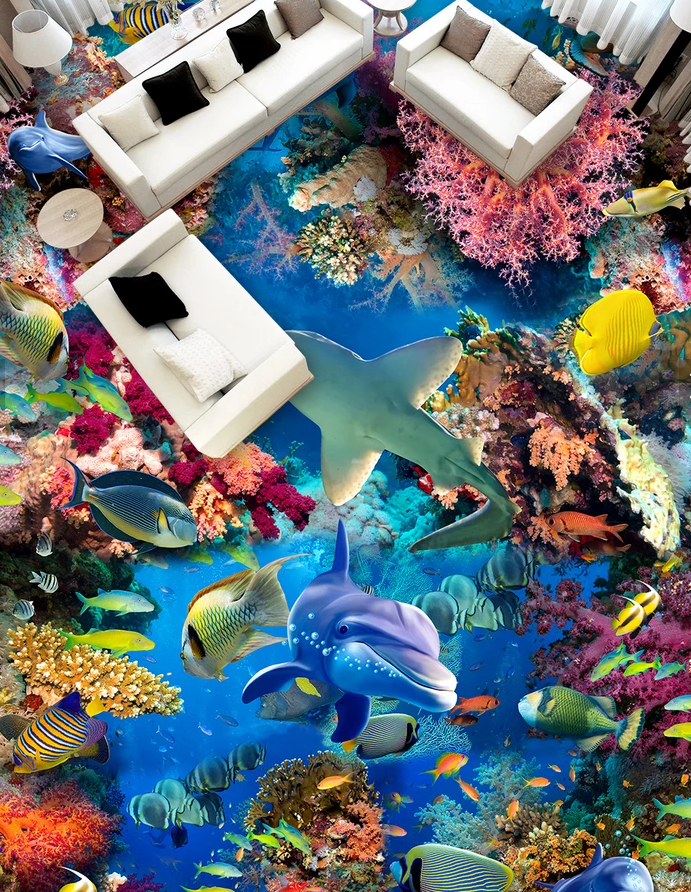 3D Underwater World 517 Floor Mural  Wallpaper Murals Rug & Mat Print Epoxy waterproof bath floor