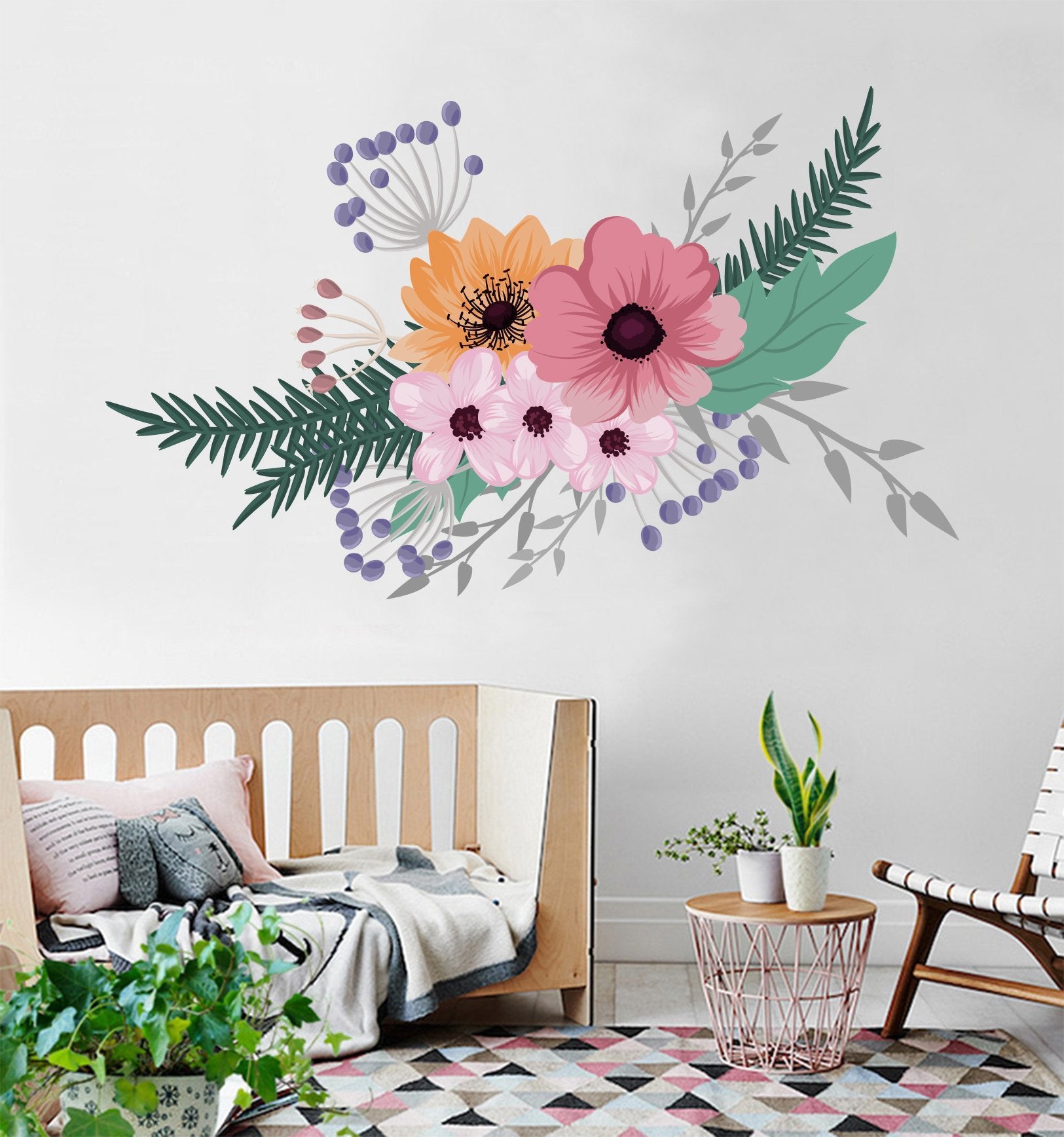 3D Blueberry Leaves Flower 204 Wall Stickers Wallpaper AJ Wallpaper 