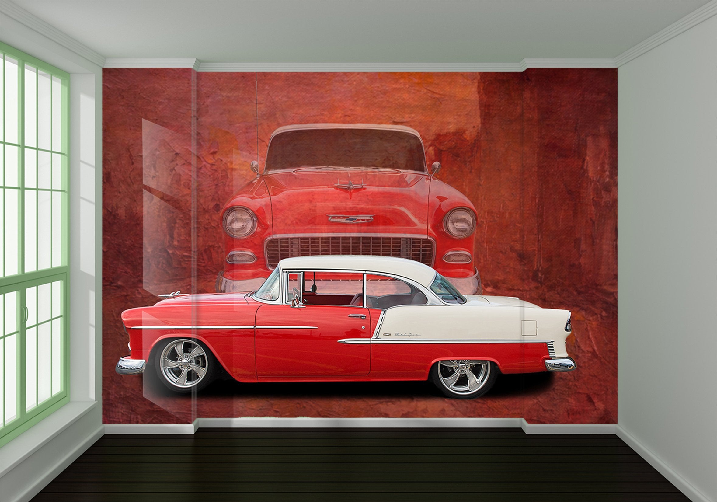 3D Atuo Red 904 Vehicle Wall Murals Wallpaper AJ Wallpaper 2 