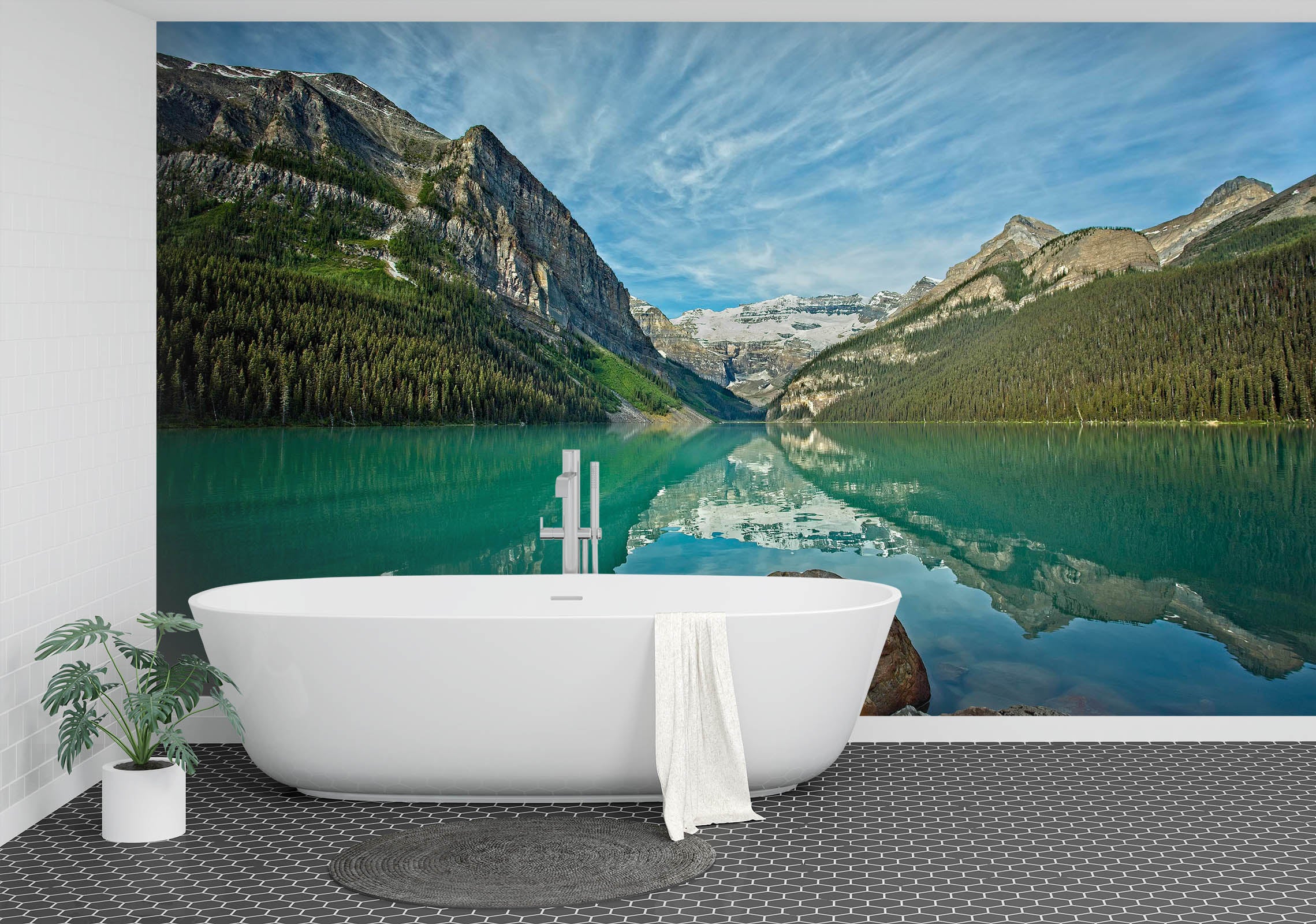 3D Lake Louise 112 Kathy Barefield Wall Mural Wall Murals