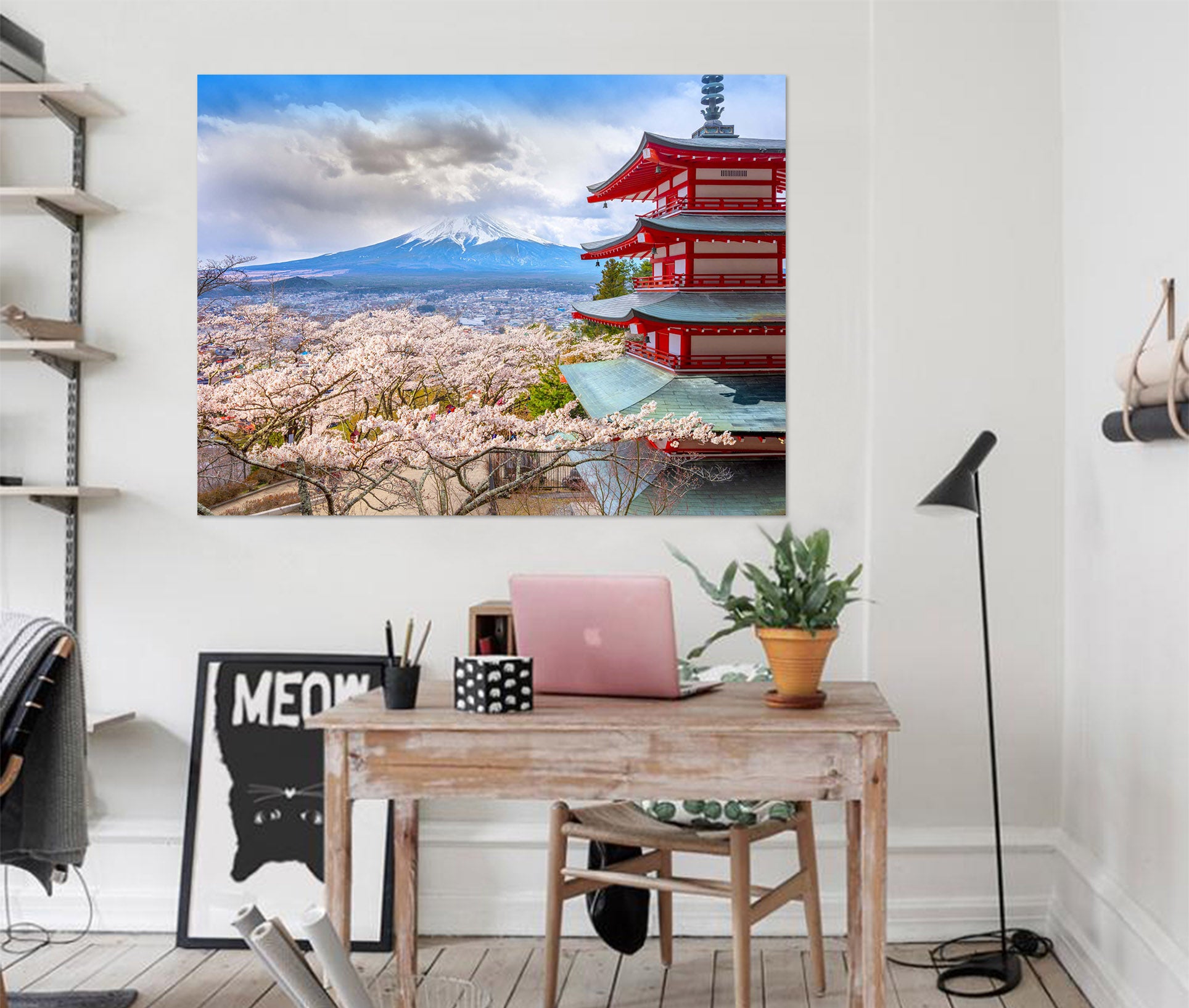 3D Cherry Blossom Temple 126 Marco Carmassi Wall Sticker