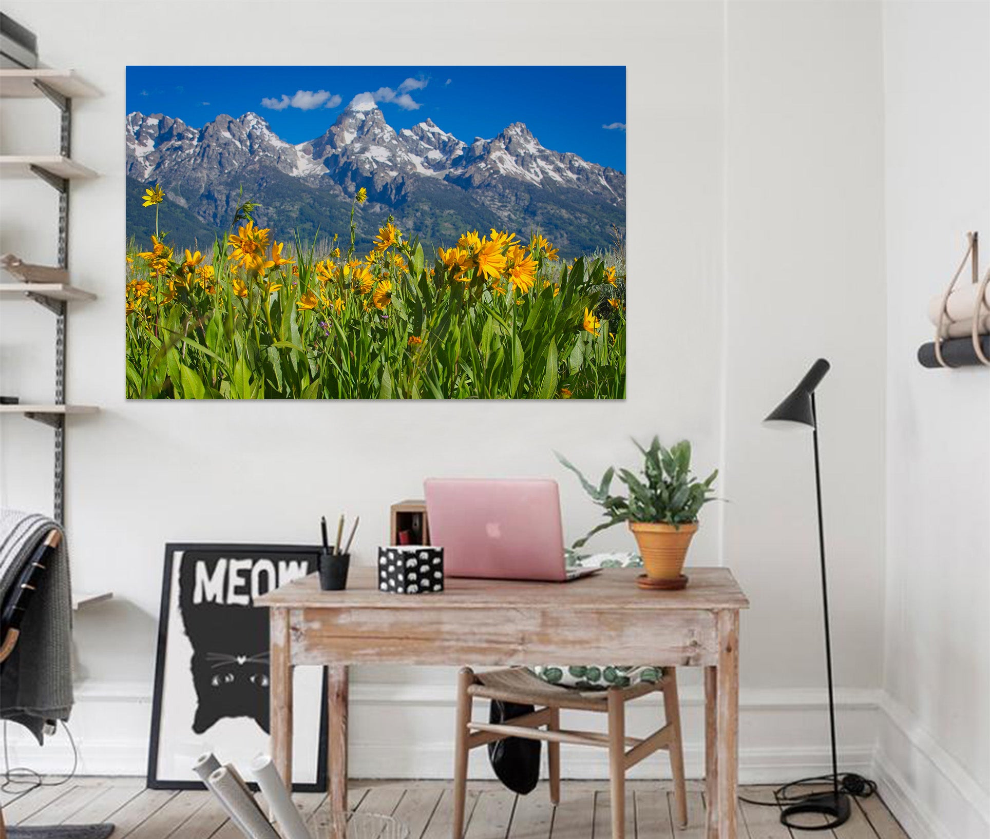 3D Mountain Wildflowers 020 Kathy Barefield Wall Sticker