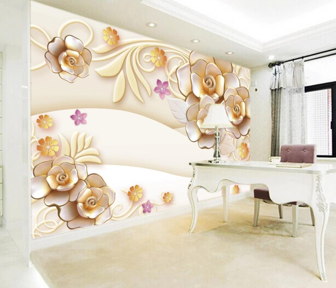 3D Yellow Flower WC965 Wall Murals