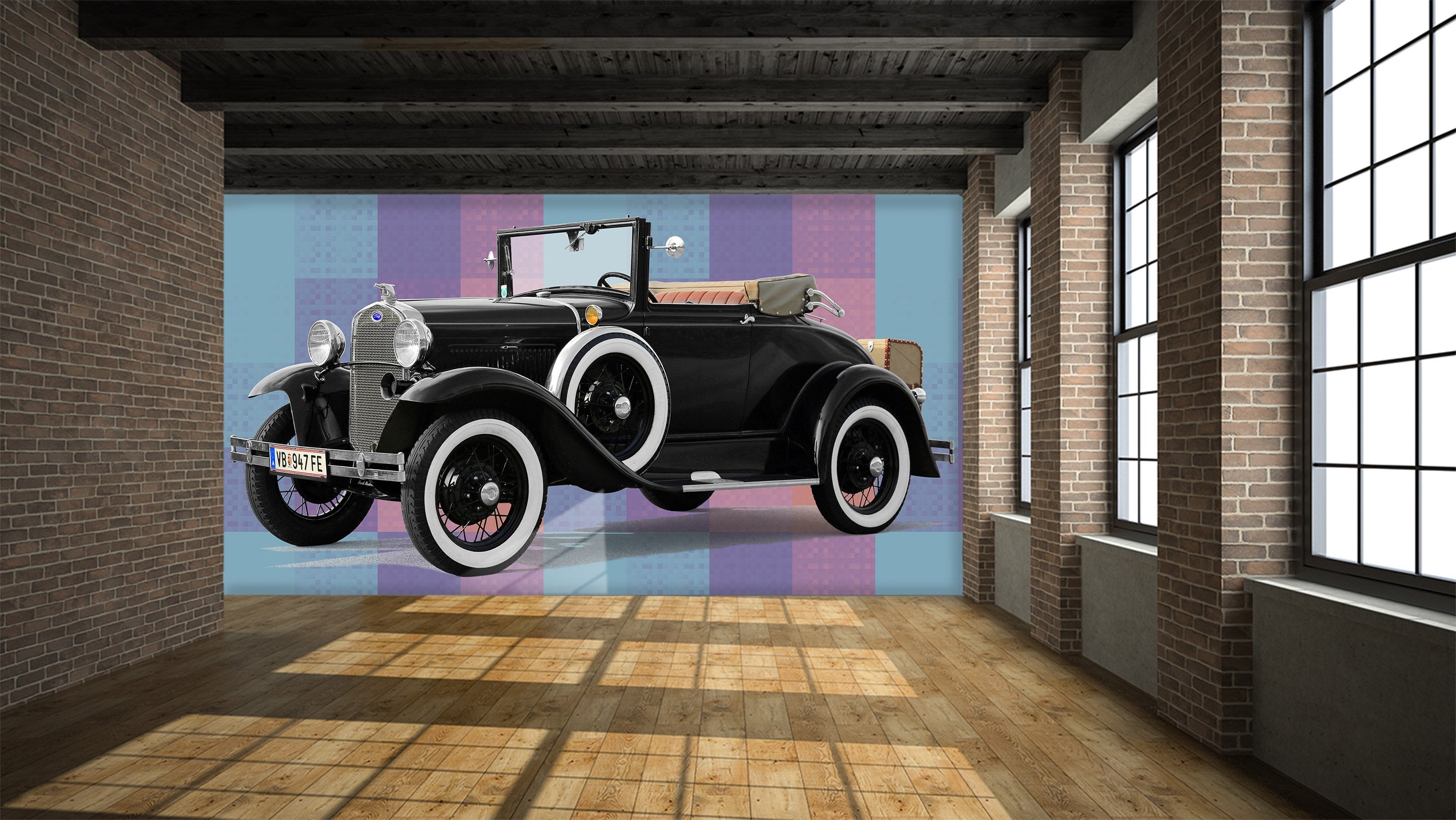 3D Ford 985 Vehicle Wall Murals Wallpaper AJ Wallpaper 2 