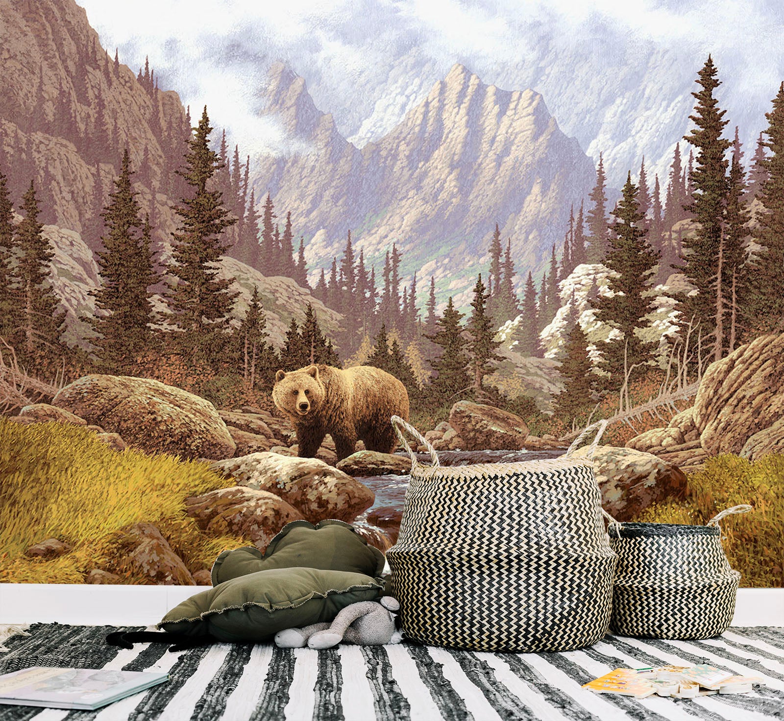 3D Bear River 206 Wall Murals