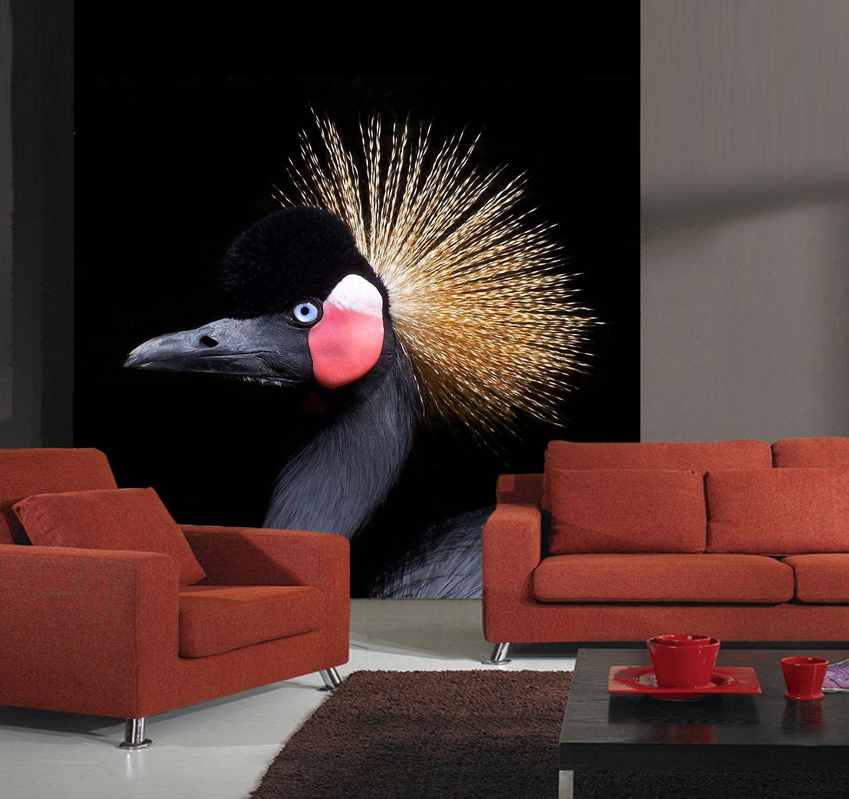 3D Crown Crane 447 Wall Murals