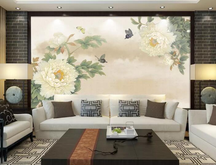 3D Flower Butterfly WG48 Wall Murals Wallpaper AJ Wallpaper 2 