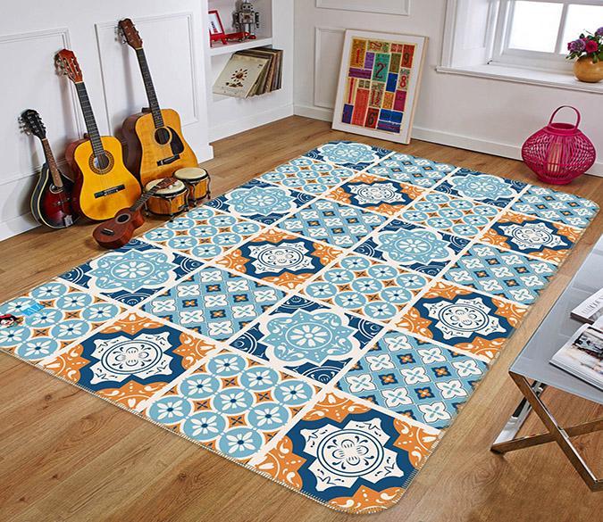 3D Square Pattern 088 Non Slip Rug Mat Mat AJ Creativity Home 