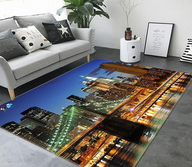 3D Night View 616 Non Slip Rug Mat Mat AJ Creativity Home 