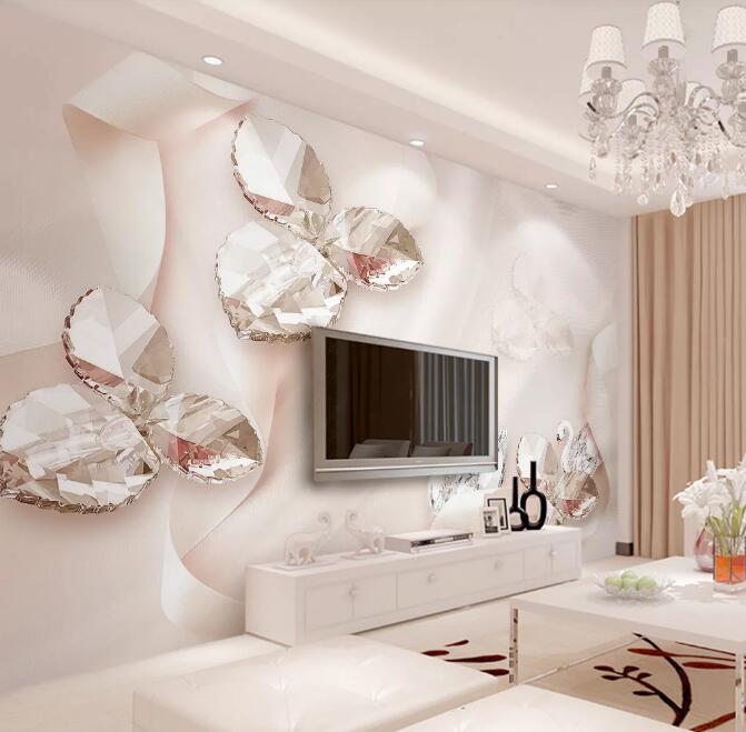 3D Diamond Petals WG87 Wall Murals Wallpaper AJ Wallpaper 2 