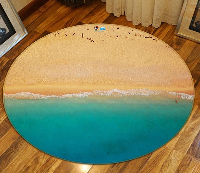 3D Beach Play 131 Round Non Slip Rug Mat Mat AJ Creativity Home 