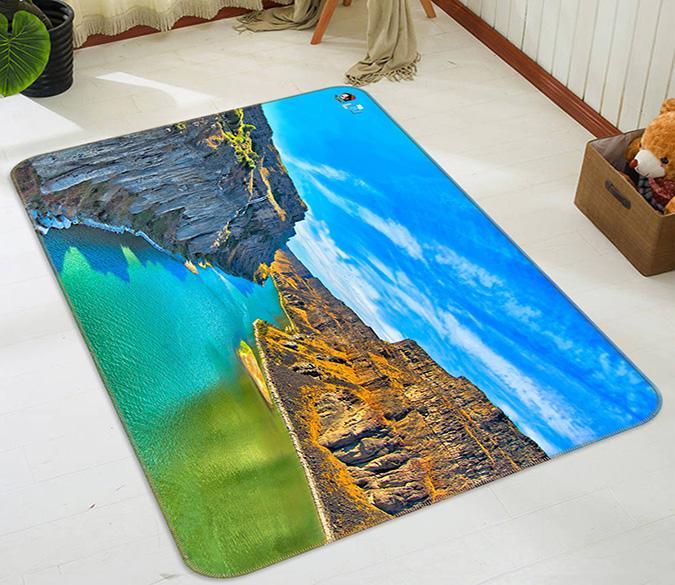 3D River Mountain 440 Non Slip Rug Mat Mat AJ Creativity Home 