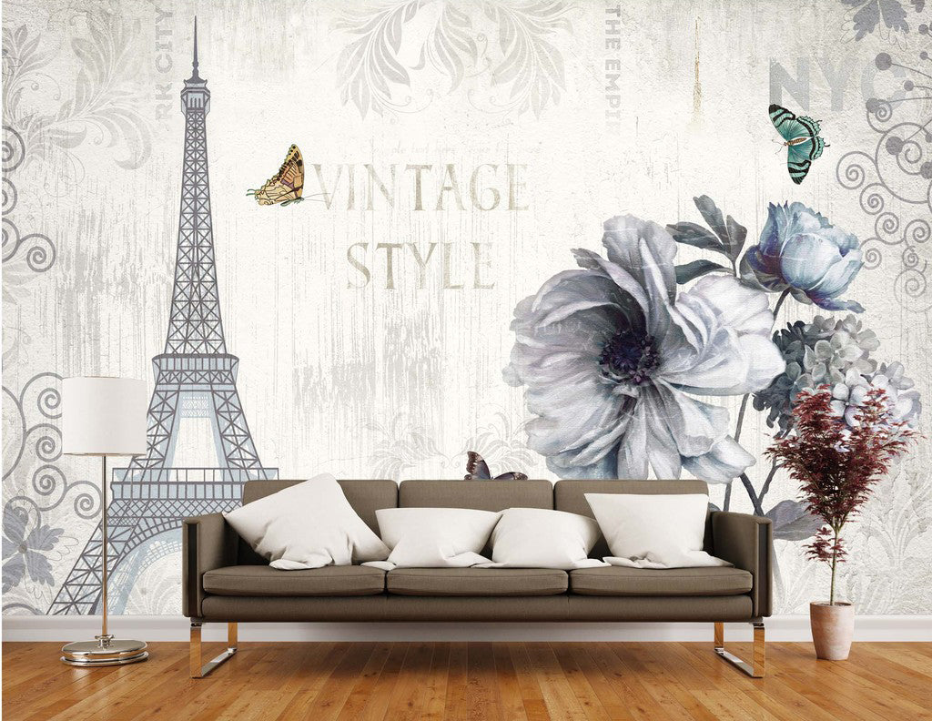 3D Butterfly Tower WG293 Wall Murals