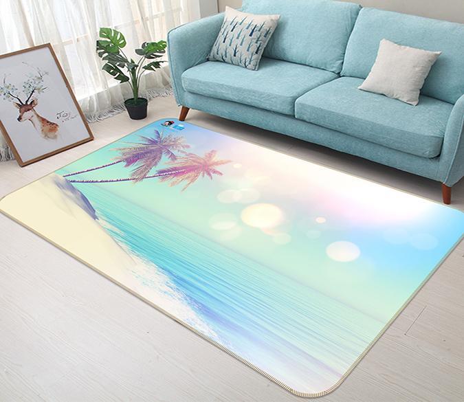 3D Halo Coconut Tree 189 Non Slip Rug Mat Mat AJ Creativity Home 