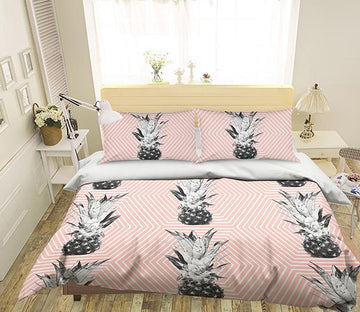 3D Pineapple Flower 046 Bed Pillowcases Quilt Wallpaper AJ Wallpaper 