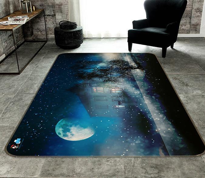 3D Star Tree House 275 Non Slip Rug Mat Mat AJ Creativity Home 