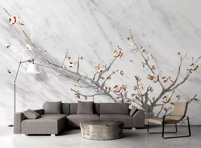 3D Red Plum Blossom WG634 Wall Murals