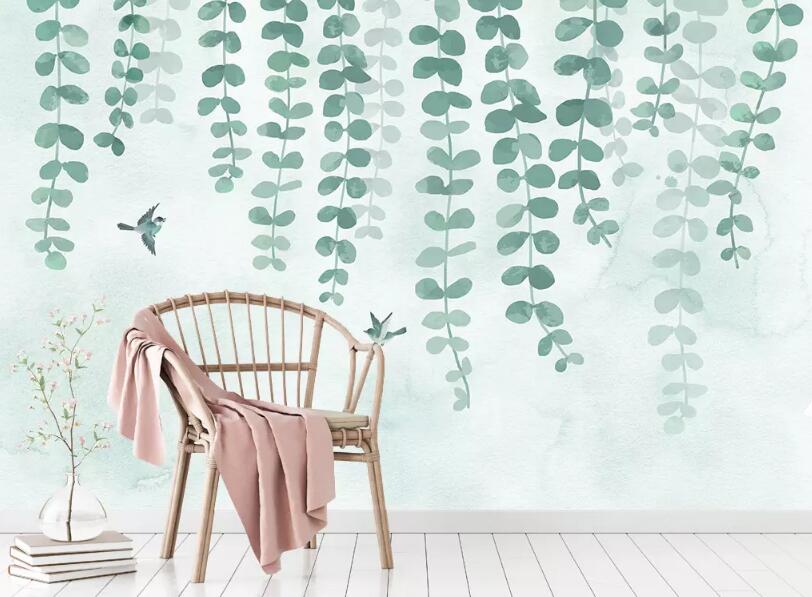 3D Green Leaf WG82 Wall Murals Wallpaper AJ Wallpaper 2 