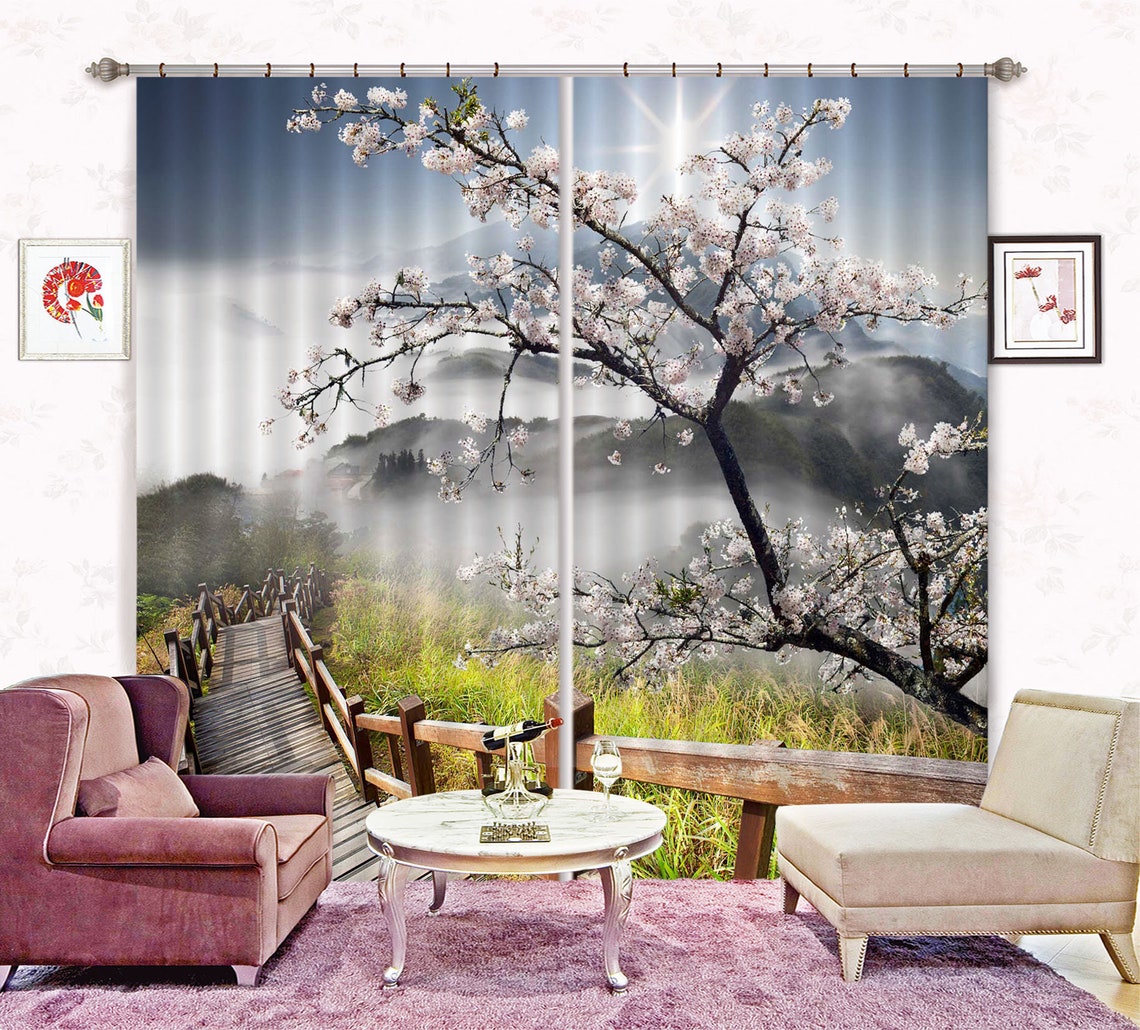 3D Flower Tree C226 Curtains Drapes