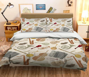 3D Musical Instruments 036 Bed Pillowcases Quilt Wallpaper AJ Wallpaper 