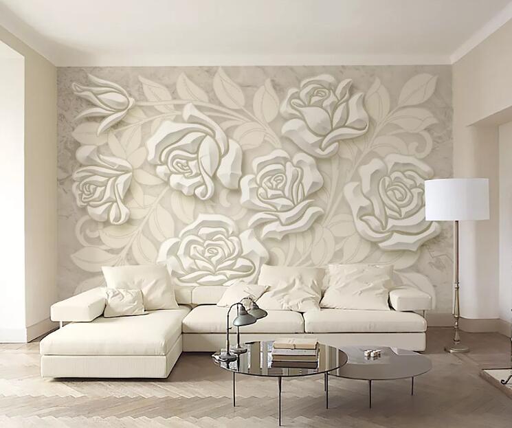 3D Carving Flowers WG80 Wall Murals Wallpaper AJ Wallpaper 2 