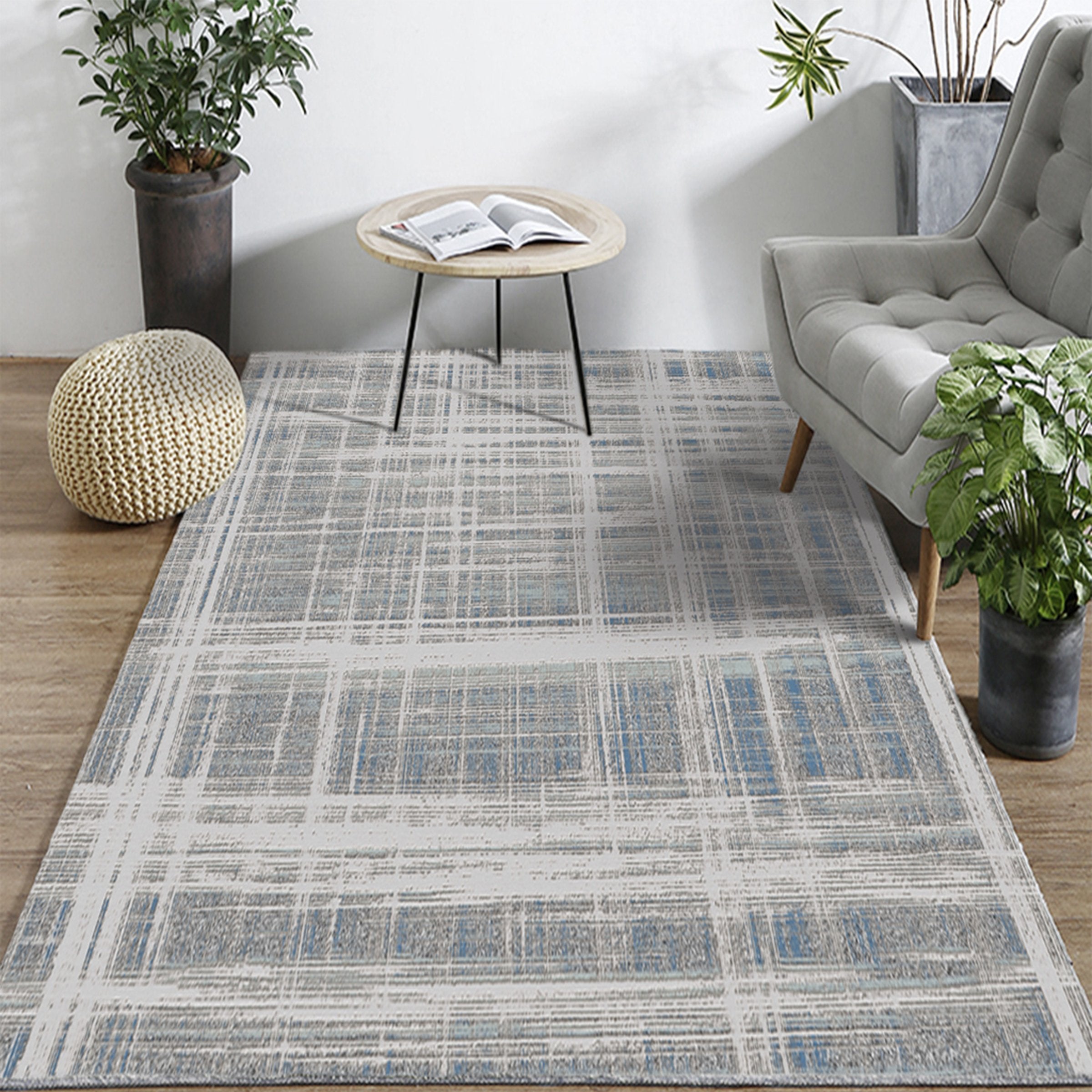 3D Gray Stripe WG092 Non Slip Rug Mat Mat AJ Creativity Home 