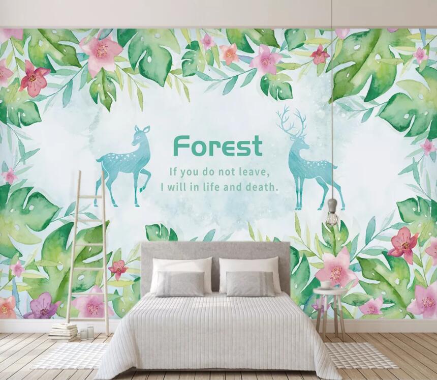 3D Sika Deer WC2158 Wall Murals