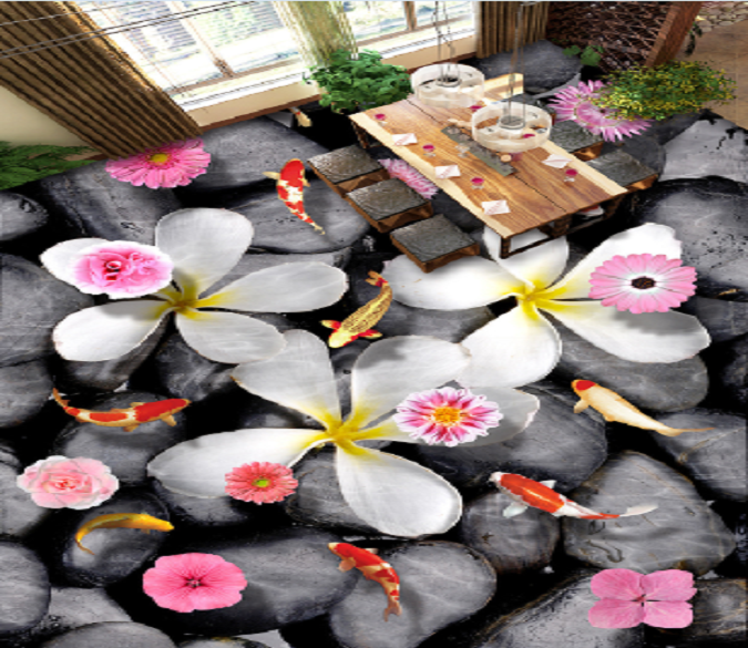 3D Gardenia Flower 091 Floor Mural Wallpaper AJ Wallpaper 2 