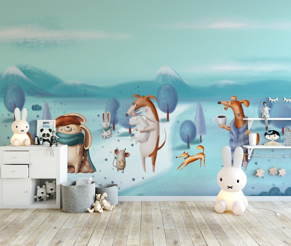 3D Animal Park 834 Wall Murals Wallpaper AJ Wallpaper 2 