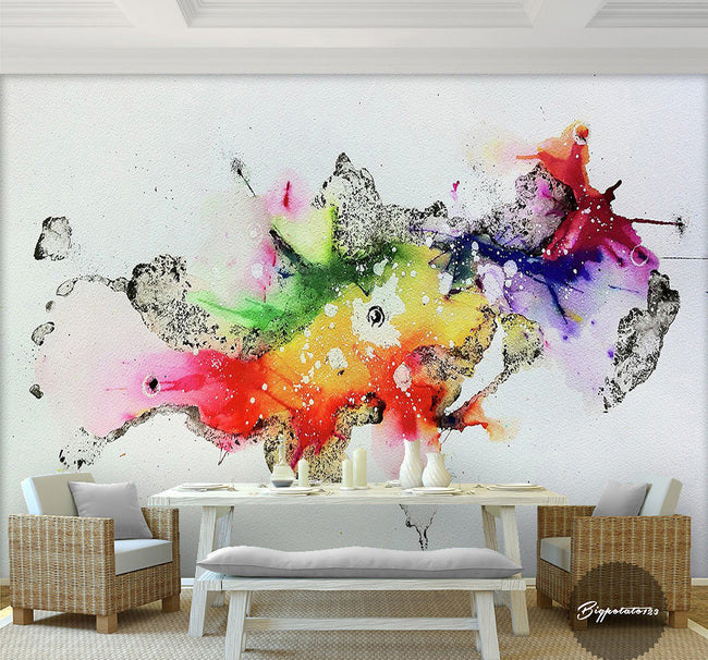 3D Brightly Painted WG063 Wall Murals