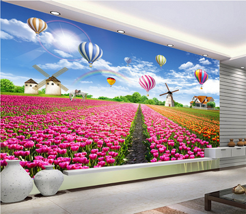 3D Flower Windmill 578 Wallpaper AJ Wallpaper 