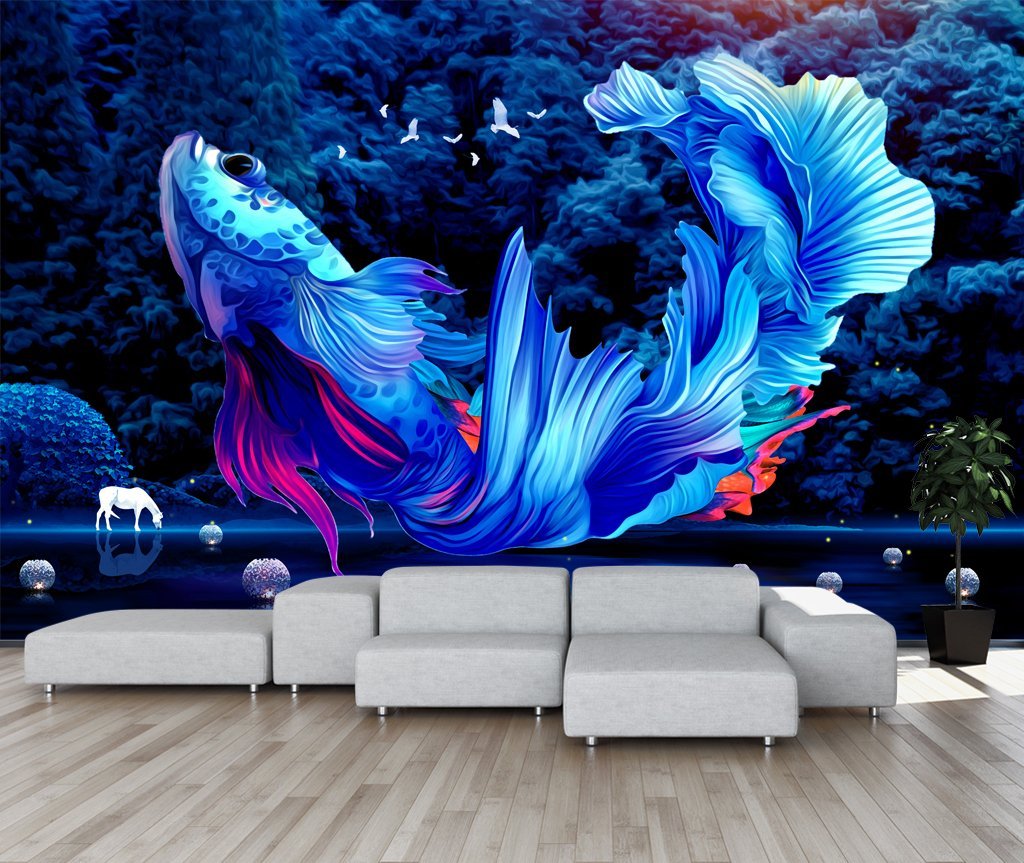 3D Goldfish 342 Wall Murals Wallpaper AJ Wallpaper 2 