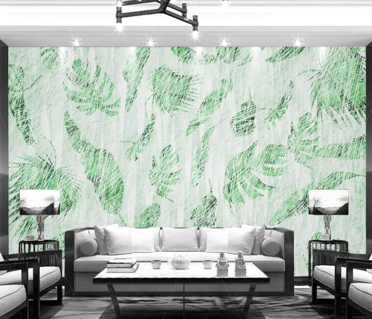 3D Leaf Painting WG1054 Wall Murals