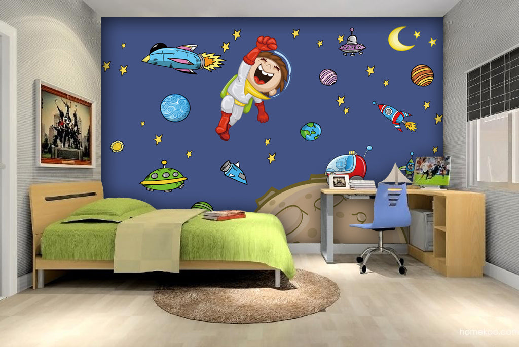 3D Planet Astronaut WG127 Wall Murals