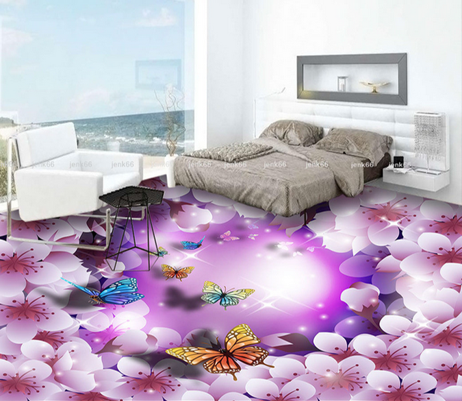 3D Cartoon Butterfly 229 Floor Mural Wallpaper AJ Wallpaper 2 