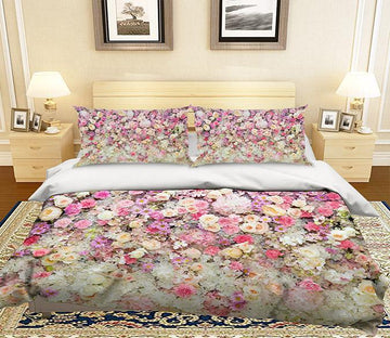 3D Flower Group 033 Bed Pillowcases Quilt Wallpaper AJ Wallpaper 