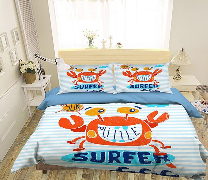 3D Cartoon Crab 117 Bed Pillowcases Quilt Wallpaper AJ Wallpaper 