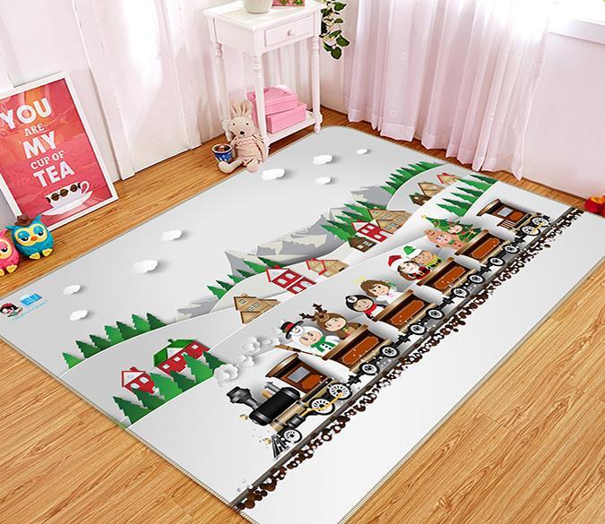 3D Train Child 600 Non Slip Rug Mat Mat AJ Creativity Home 