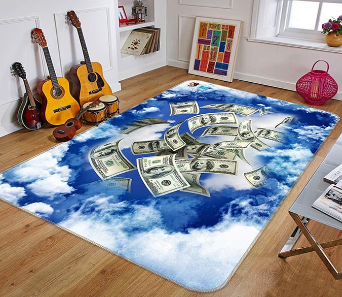 3D Cloud Money 011 Non Slip Rug Mat Mat AJ Creativity Home 