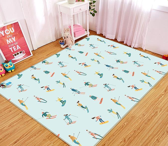 3D Cartoon Skating 131 Non Slip Rug Mat Mat AJ Creativity Home 